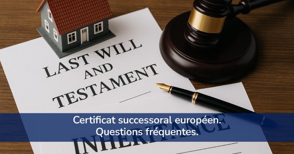 Certificat successoral européen. Questions fréquentes.