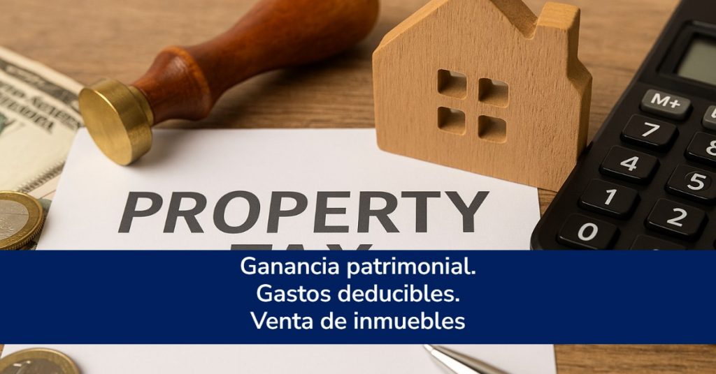 Ganancia patrimonial. Gastos deducibles. Venta de inmuebles