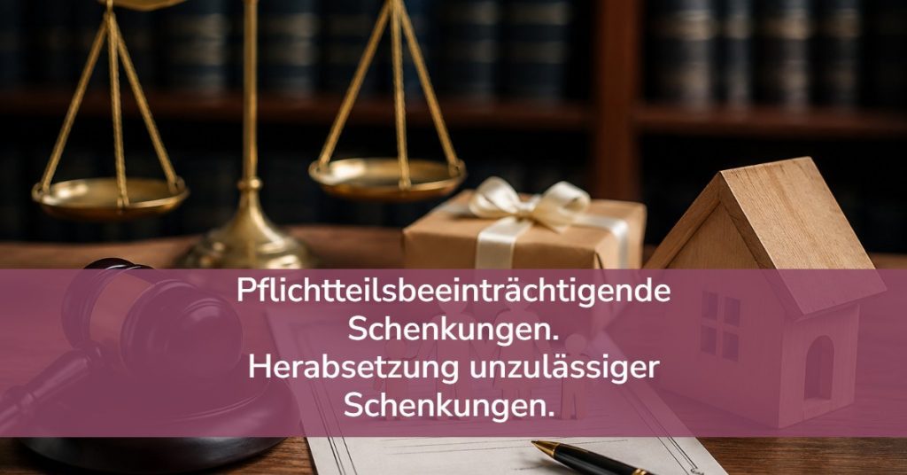 Schenkung die den Nachlass beeinträchtigt.